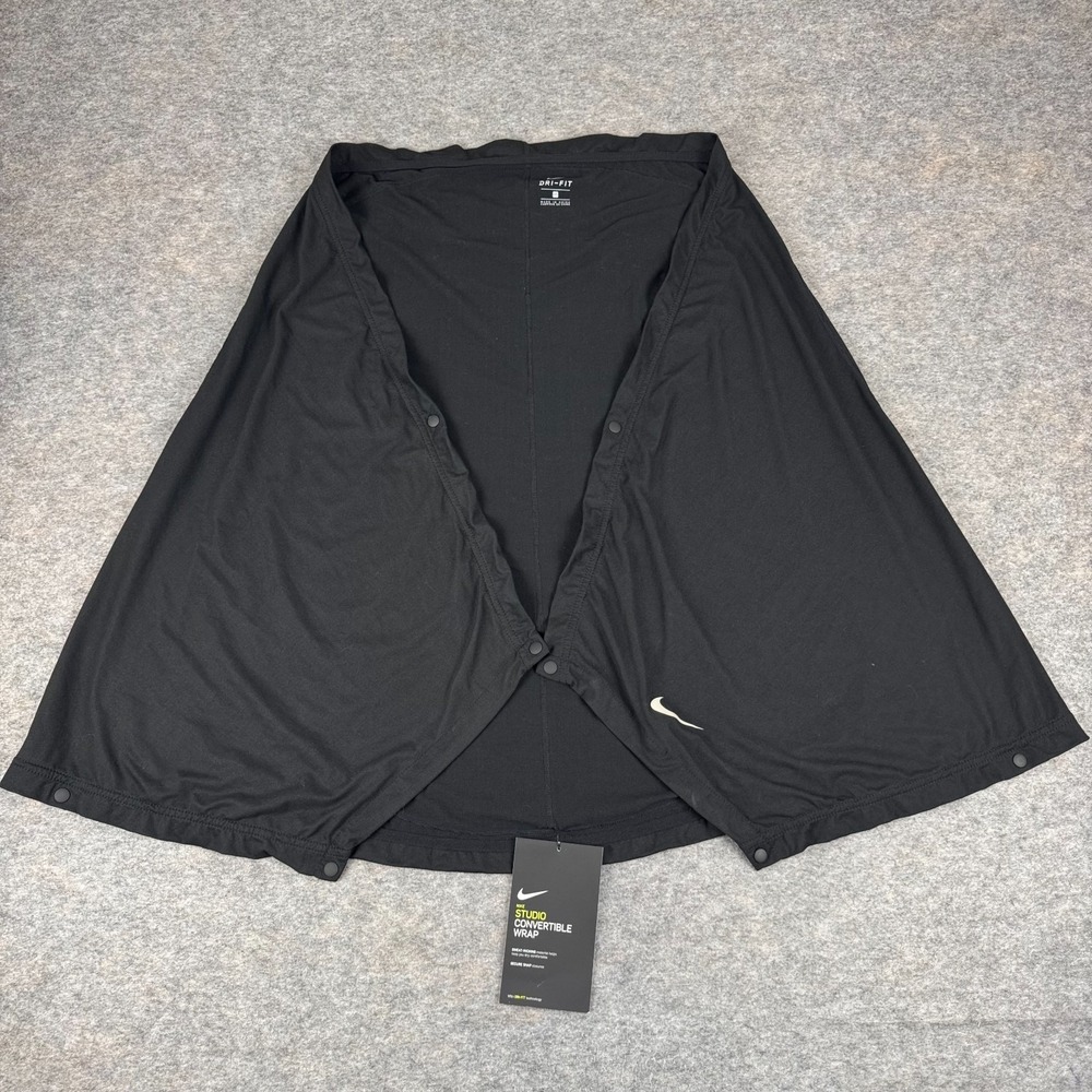 Nike Studio Convertible Wrap Jacket Sweater Black One Size Fits Most